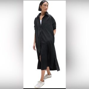 Athleta Drift Poplin Long Shirt Dress